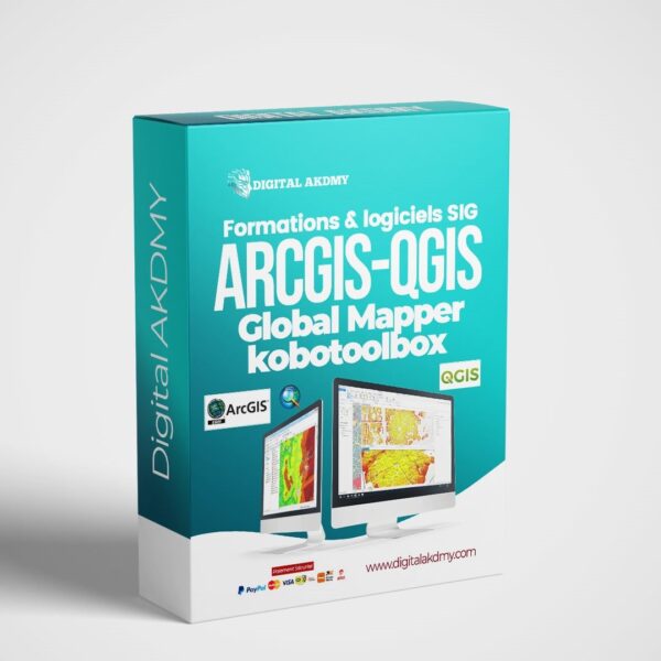 Pack de Formations et logiciels SIG : QGIS, ARCGIS, GLOBAL MAPPER, KOBOTOOLBOX 2025
